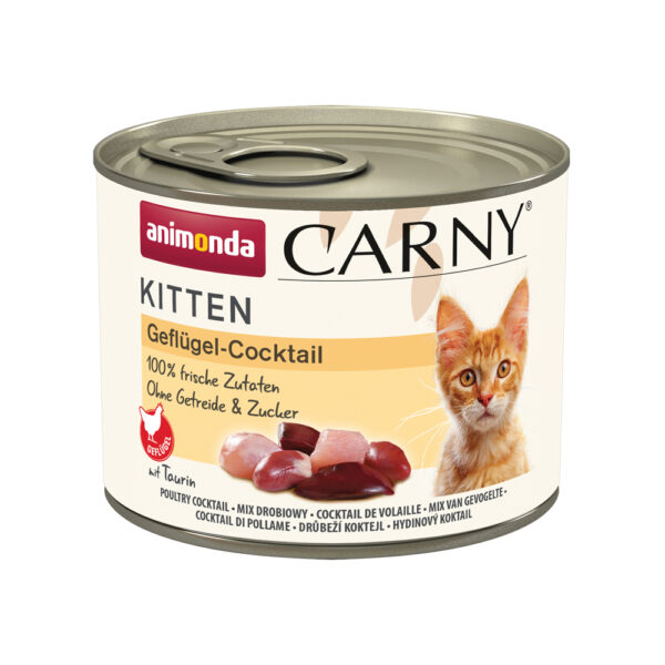 Lot animonda Carny Kitten 24 x 200 g pour chaton - cocktail de volaille