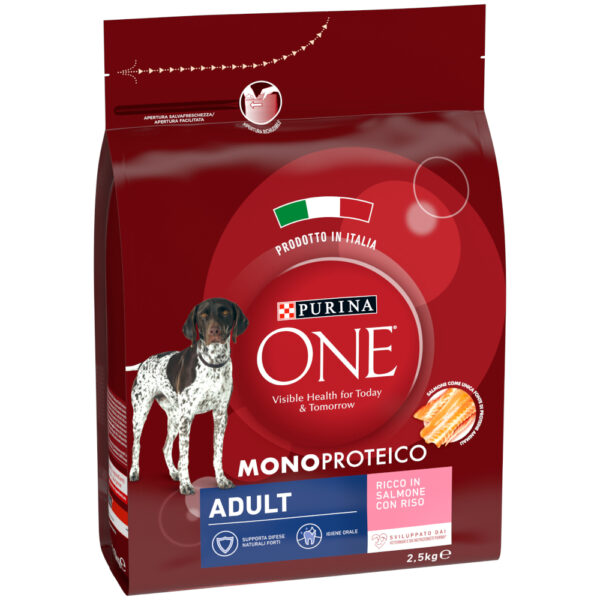 Lot PURINA ONE pour chien - Adult Mono-Protein saumon (2 x 2