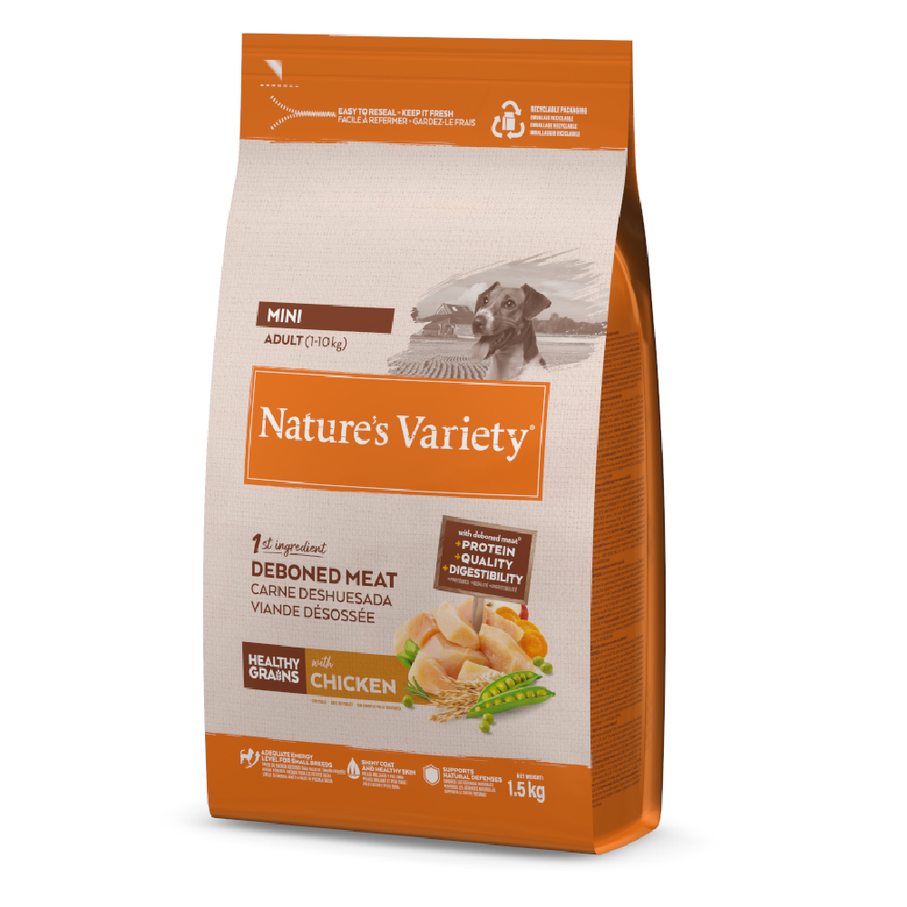 Nature's Variety Healthy Grains Adult Mini poulet pour chien - 3 x 1