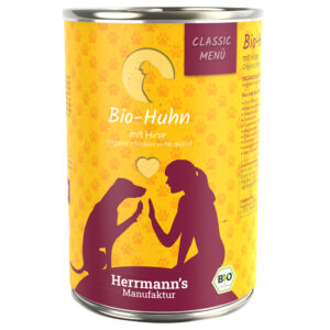 Herrmann's Menu Bio Classic 6 x 400 g pour chien - poulet bio