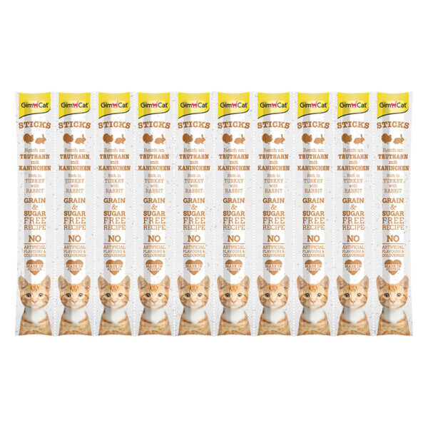 GimCat Sticks Bâtonnets pour chat - dinde