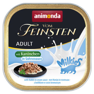 animonda Vom Feinsten Adult Milkies en sauce 32 x 100 g pour chat - lapin à la crème