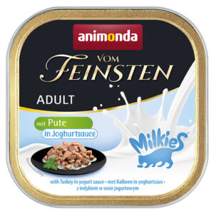 animonda Vom Feinsten Adult Milkies en sauce 32 x 100 g pour chat - dinde à la sauce au yaourt