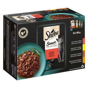 Mégapack Sheba 144 x 85 g pour chat - Sauce Collection (bœuf