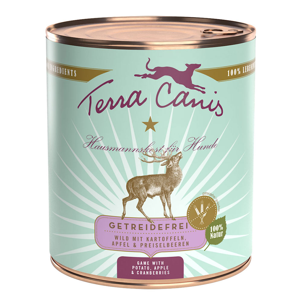 6x800g gibier Terra Canis sans céréales - Nourriture pour chien