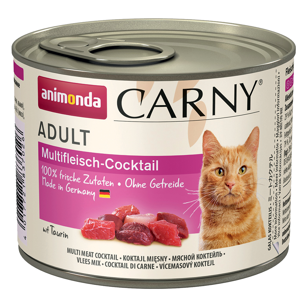 12x200g Adult cocktail de viandes Animonda Carny - Pâtée pour chat