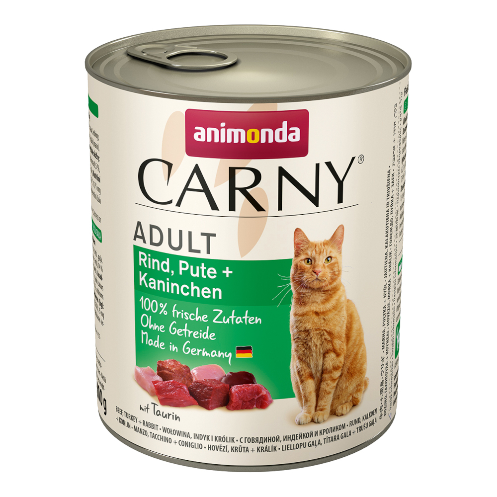 Lot animonda Carny Adult 24 x 800 g pour chat - bœuf