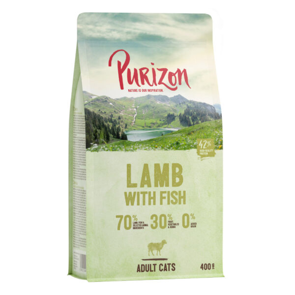 400g Adult agneau/poisson sans céréales Croquettes chat Purizon