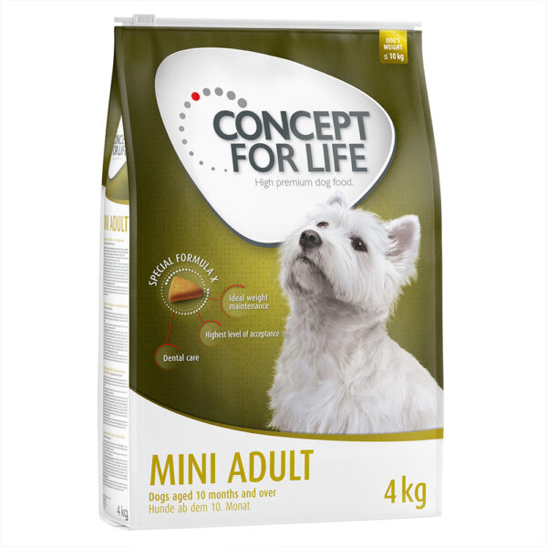 2x4kg Mini Adult Concept for Life Croquettes pour chien