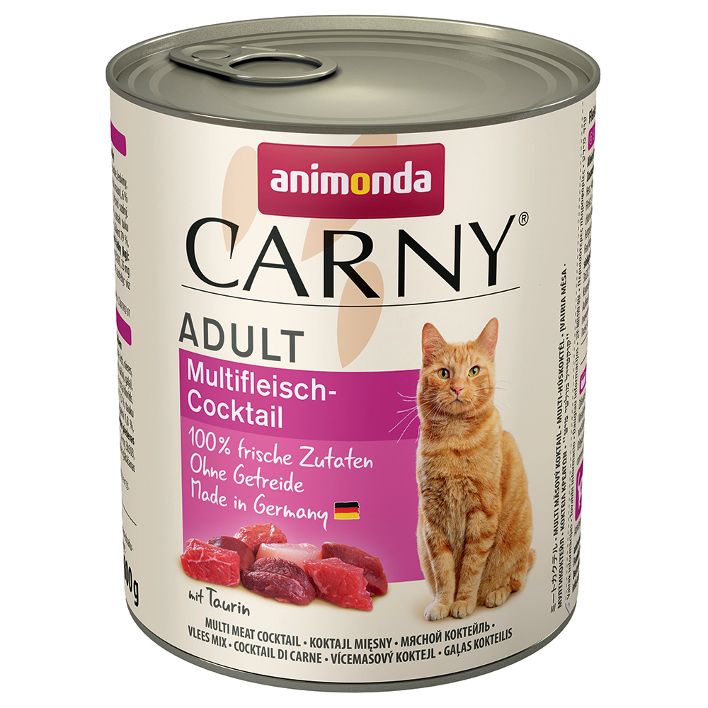 24x800g Adult cocktail de viandes Animonda Carny - Pâtée pour chat