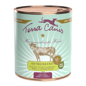 6x800g Terra Canis sans céréales veau - Pâtée pour chien