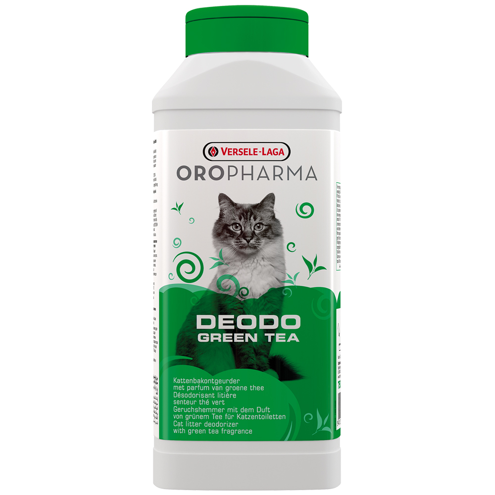 3 x 750 g Deodo thé vert Désodorisant pour chat Versele Laga - Désodorisant pour Chat