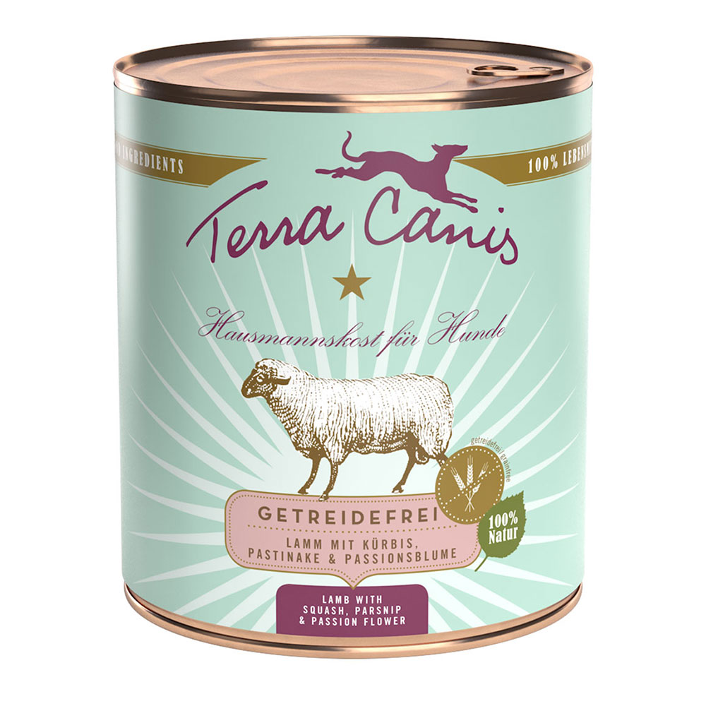 6x800g Terra Canis sans céréales agneau