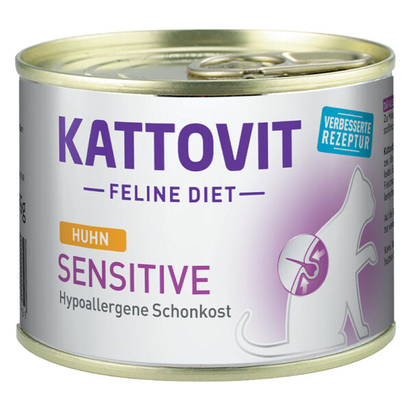 24x185g Kattovit Sensitive poulet - Pâtée pour chat