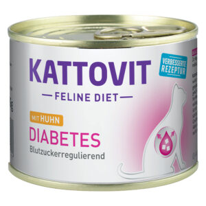 24x185g Kattovit Diabète poulet - Pâtée pour chat