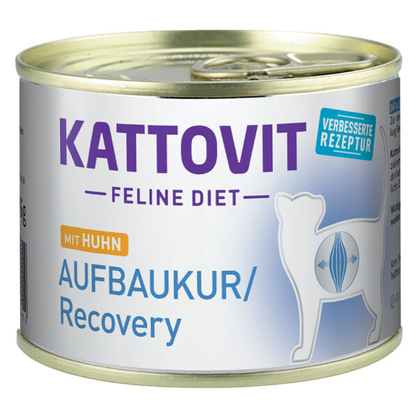 24x185g Kattovit Formule revitalisante Énergie plus poulet - Pâtée pour chat