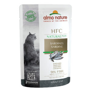 48x55g Almo Nature HFC Natural Plus sardines - Pâtée pour chat