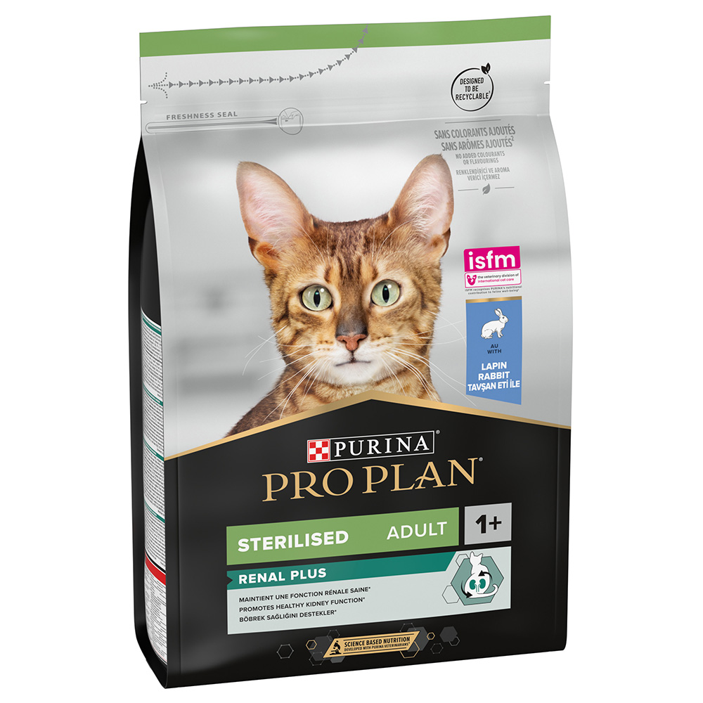 2x3kg Sterilised Adult Renal Plus lapin PRO PLAN PURINA croquettes pour chat : le 2ème à -50 % !