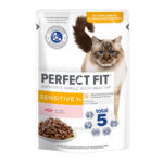 96x85g Sensitive 1+ saumon Perfect Fit - Pâtée pour chat