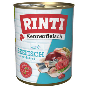 Lot RINTI 24 x 800 g pour chien - poisson de mer