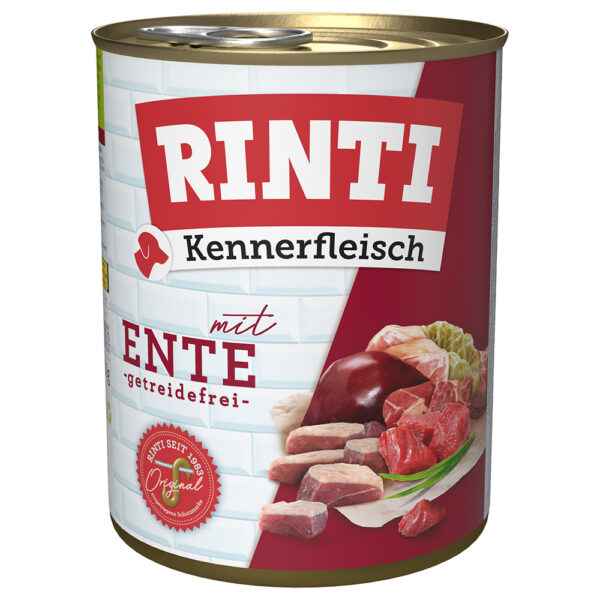 Lot RINTI 24 x 800 g pour chien - canard