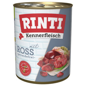 Lot RINTI 24 x 800 g pour chien - cheval