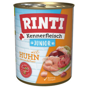 24x800g RINTI Junior poulet - Pâtée pour chien