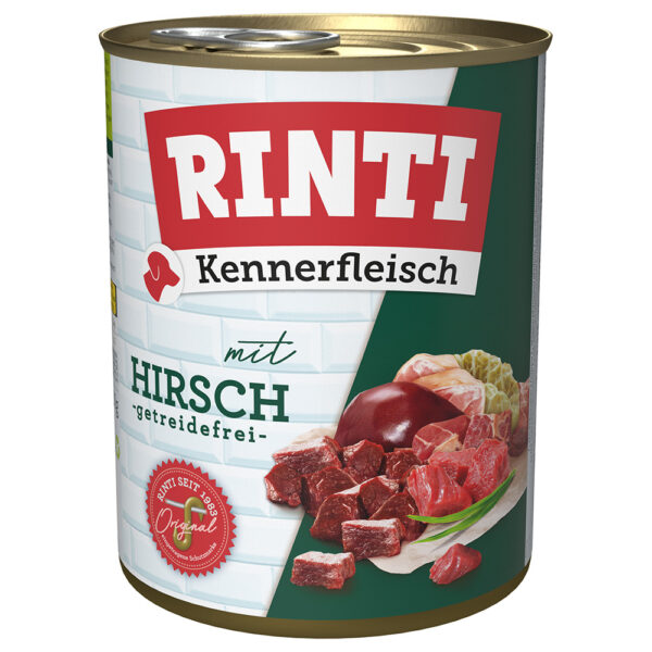 24x800g RINTI cerf - Pâtée pour chien