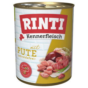 Lot RINTI 24 x 800 g pour chien - dinde