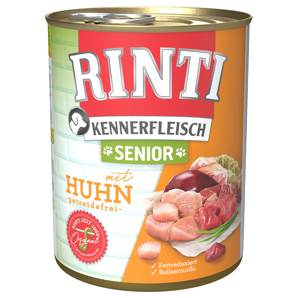 24x800g RINTI Senior poulet - Pâtée pour chien