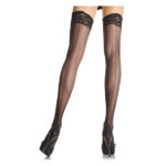 Leg Avenue Bas Délice Couture Noir  Grande taille | Lingerie Sensuelle & Confortable