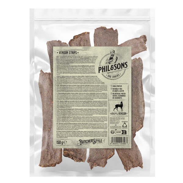 3x150g Lamelles de chevreuil - Friandises pour chien
