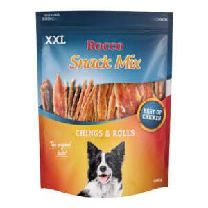 Mélange de friandises Rocco XXL au poulet pour chien - lot mixte : Rolls filets de poulet