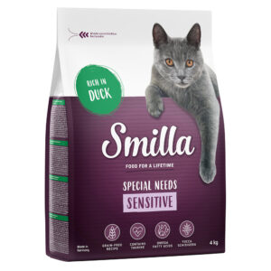 5x4kg Smilla Adult Sensitive sans céréales canard - Croquettes pour chat