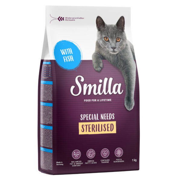 1kg Smilla Adult Sterilised poisson - Croquettes pour chat