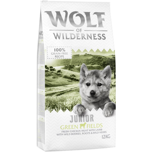 2x12kg Junior Green Fields Wolf of Wilderness - Croquettes pour chien