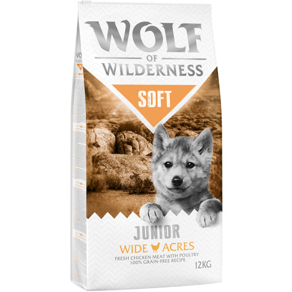 2x12kg Wolf of Wilderness Junior Junior Soft Wide Acres